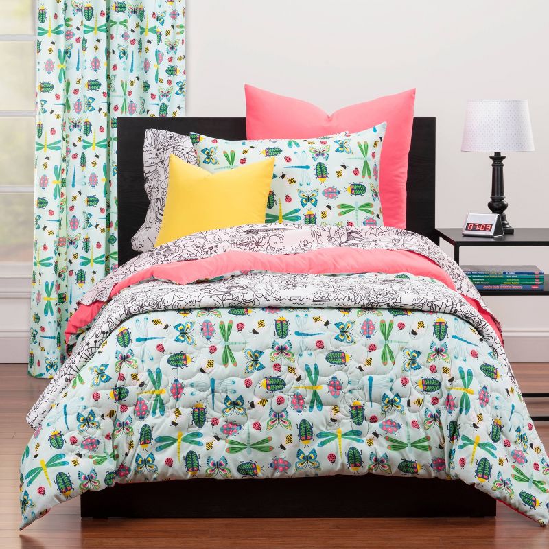 Snug As A Bug Rod Pocket Curtain Panel Green - Highlights