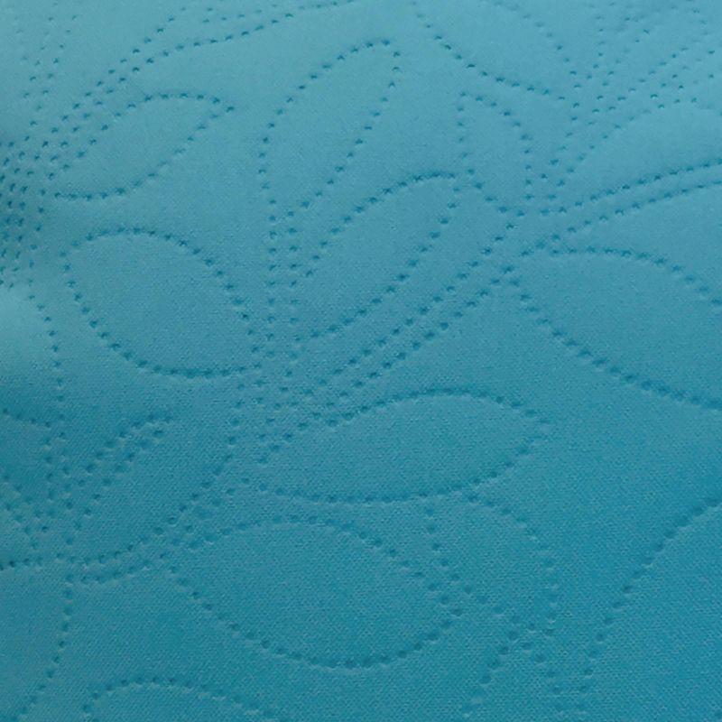 17" x 17" Quilted Petal Decorative Patio Throw Pillow Aqua - Edie@Home