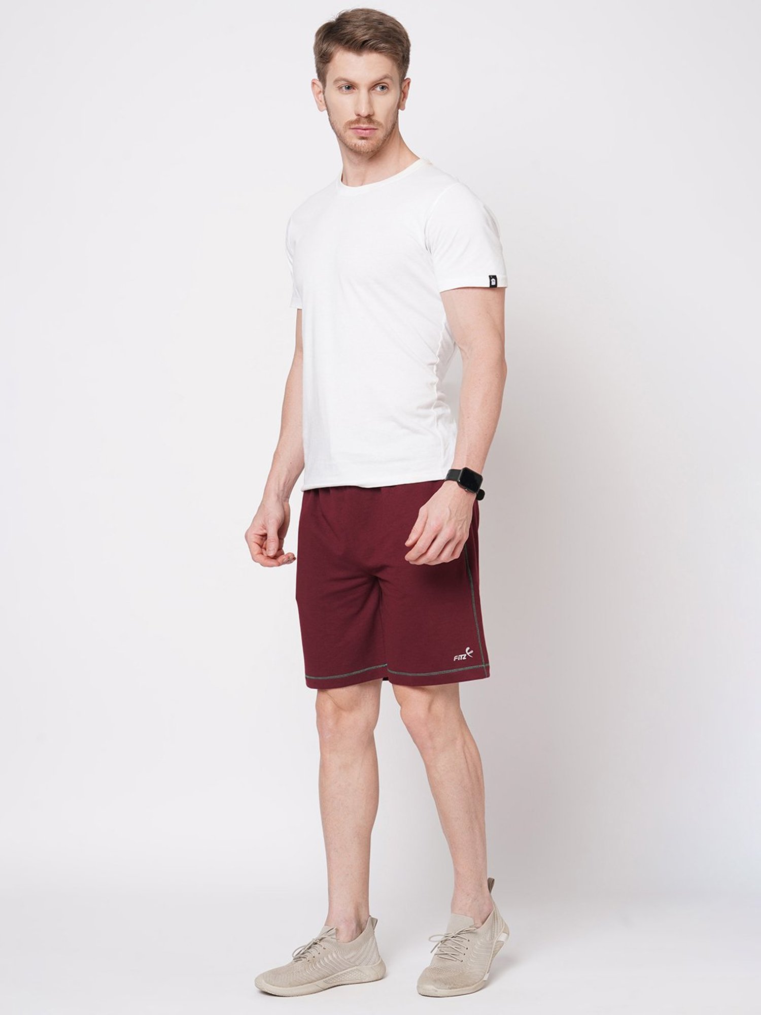 Fitz Red Slim Fit Shorts