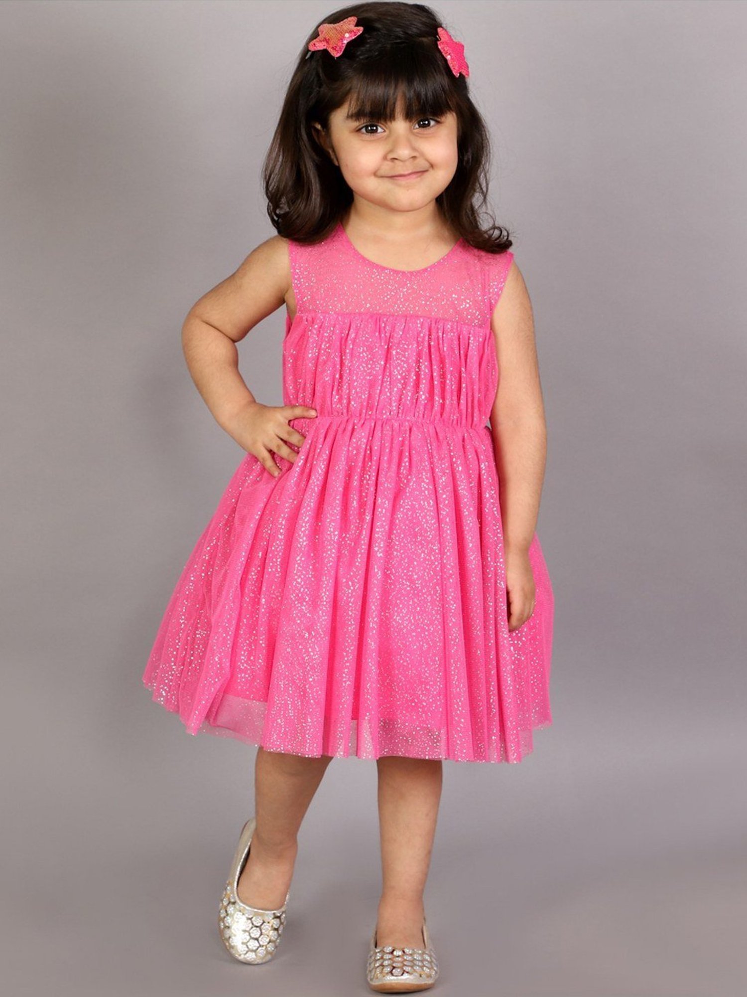 KidsDew Pink Embellished Casual Dress