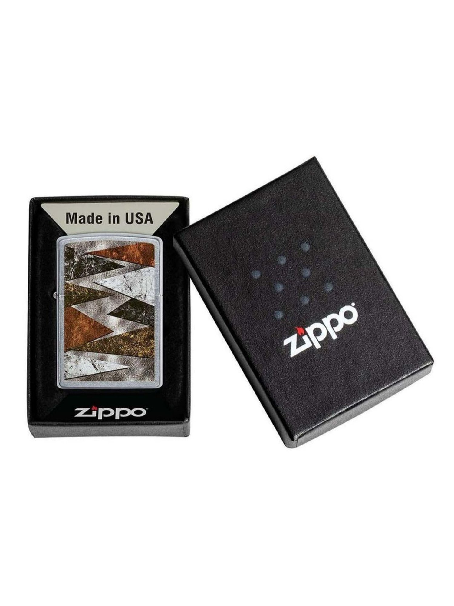 Zippo Multicolor Pattern Design Brass Windproof Pocket Lighter