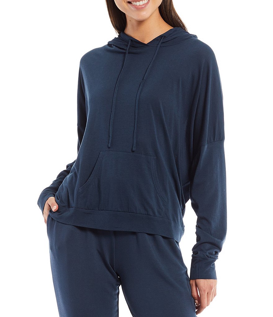 Honeydew Intimates Travel Light Solid Jersey Long Sleeve Coordinating Lounge Hoodie