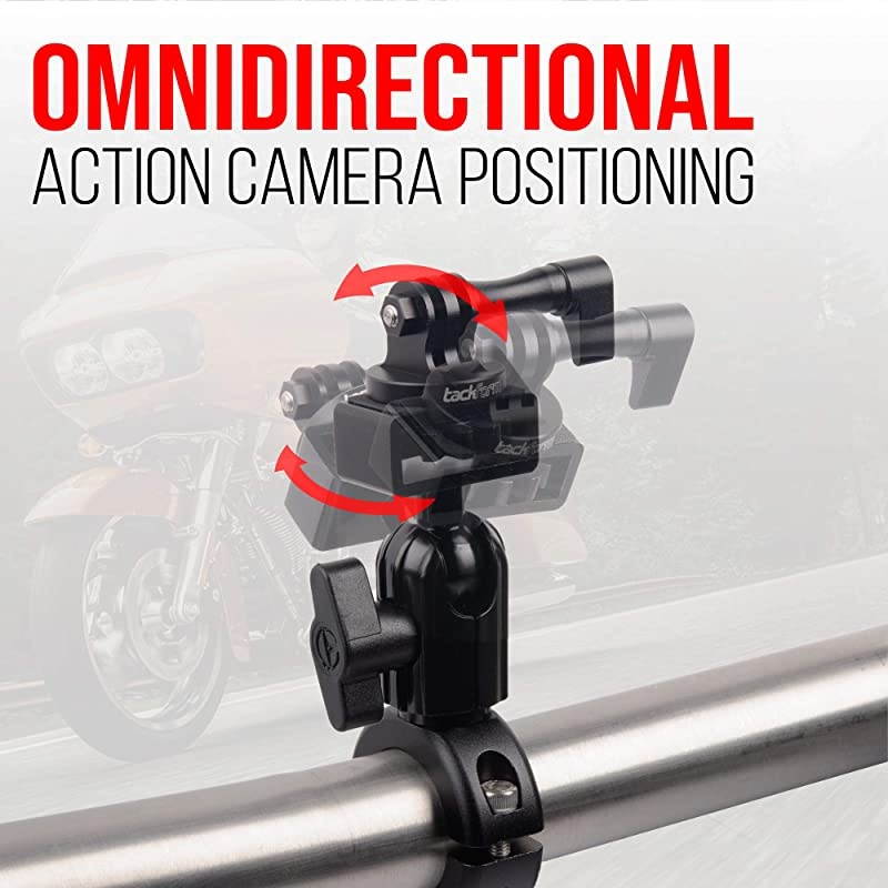 Motorcycle Action Camera Mount Enduro Series Bar Mount and Trail Cam Compatible with GoPro and Other Action Cameras All Metal Built to Outlast You