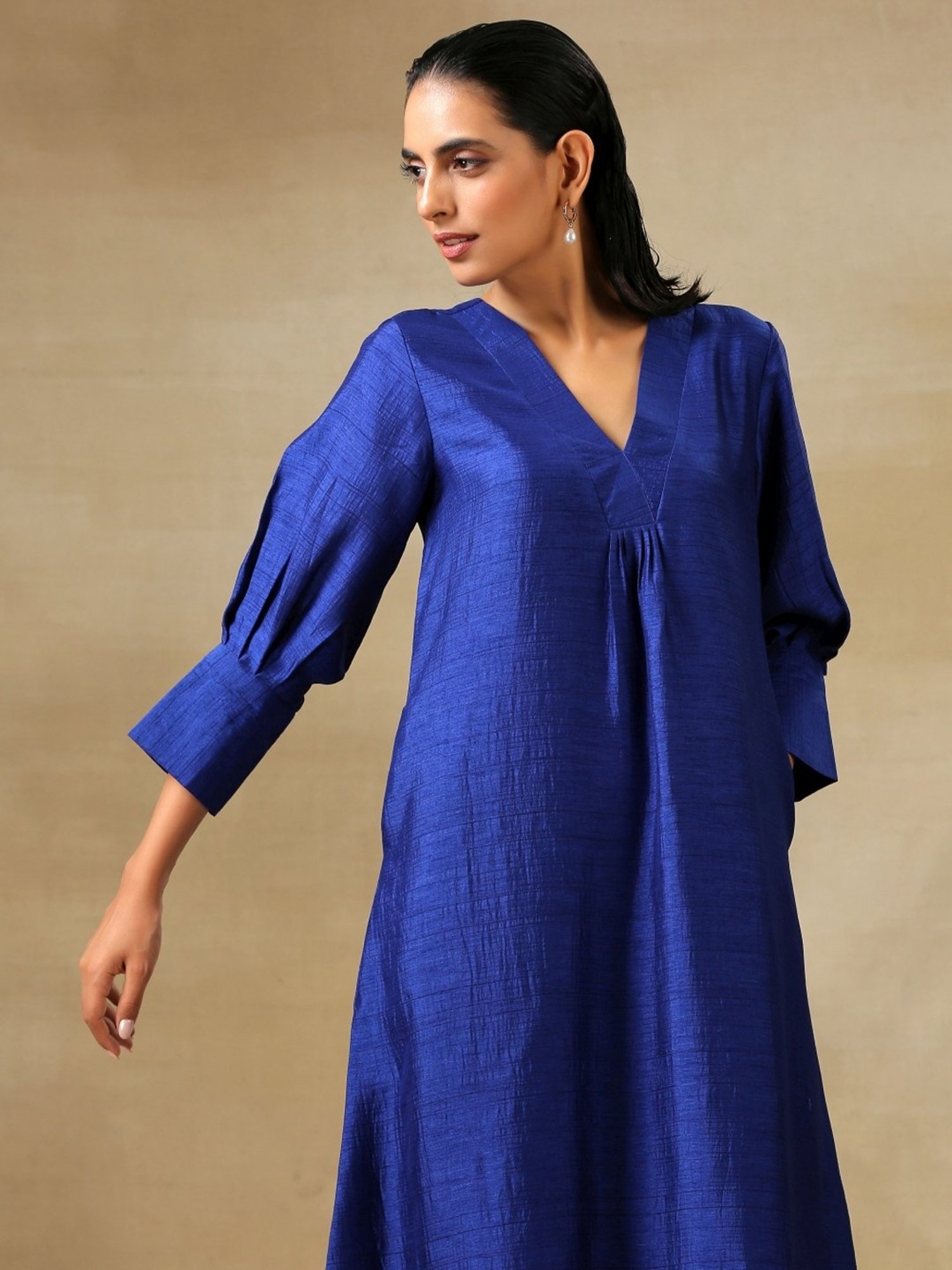 true Browns Blue Kurta Pant Set