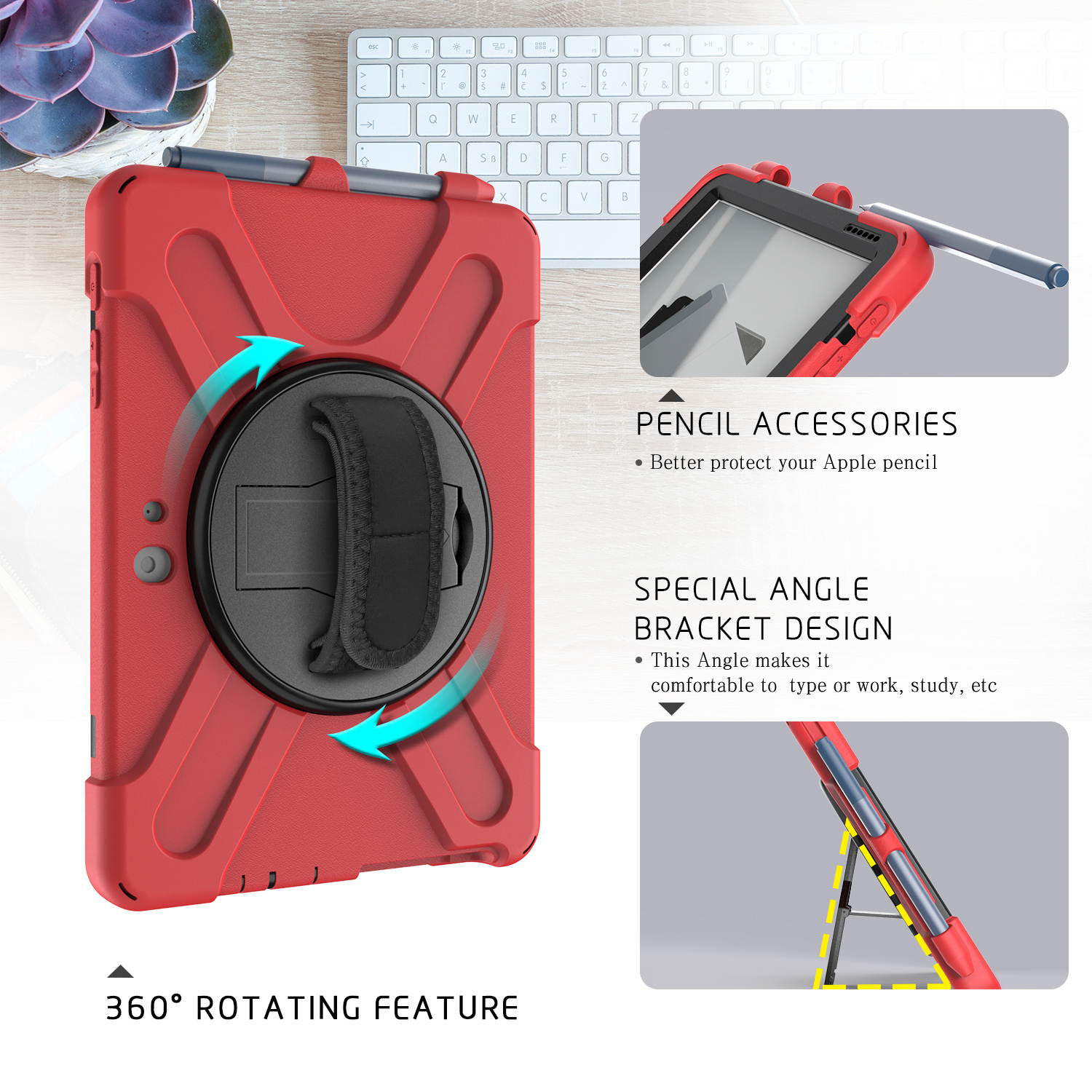 Case for Microsoft Surface Go 2 10.5 inch 2020 / Surface Go 10 inch 2018 with with Pen Holder, Hand Strap & Shoulder Strap Shockproof Protective Stand Cover