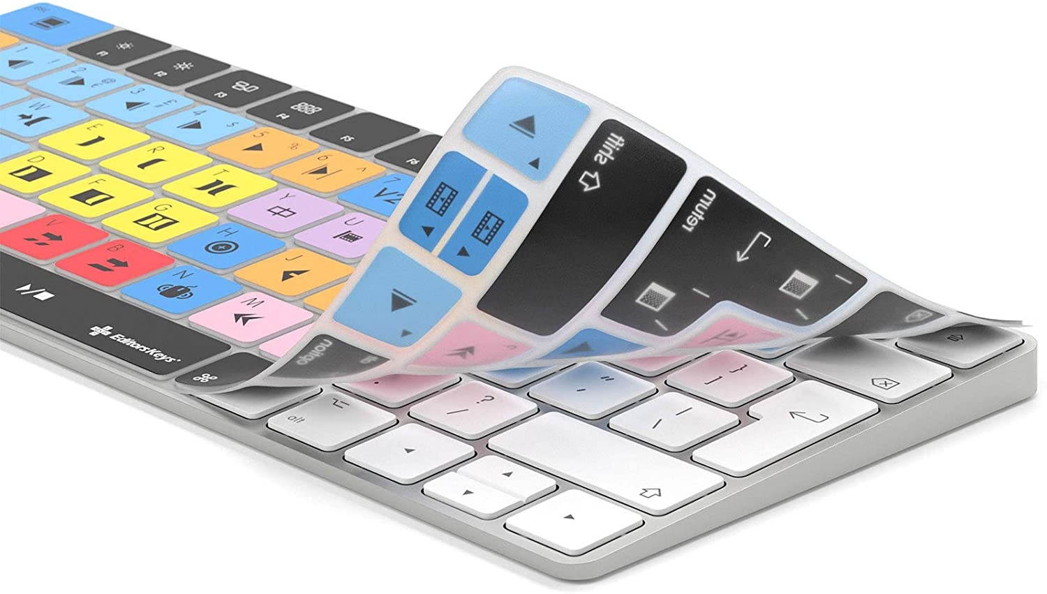 Avid Media Composer Keyboard Cover | for Apple iMac Magic Wireless Keyboard - Only fits Non Numeric pad Version | Editors Keys