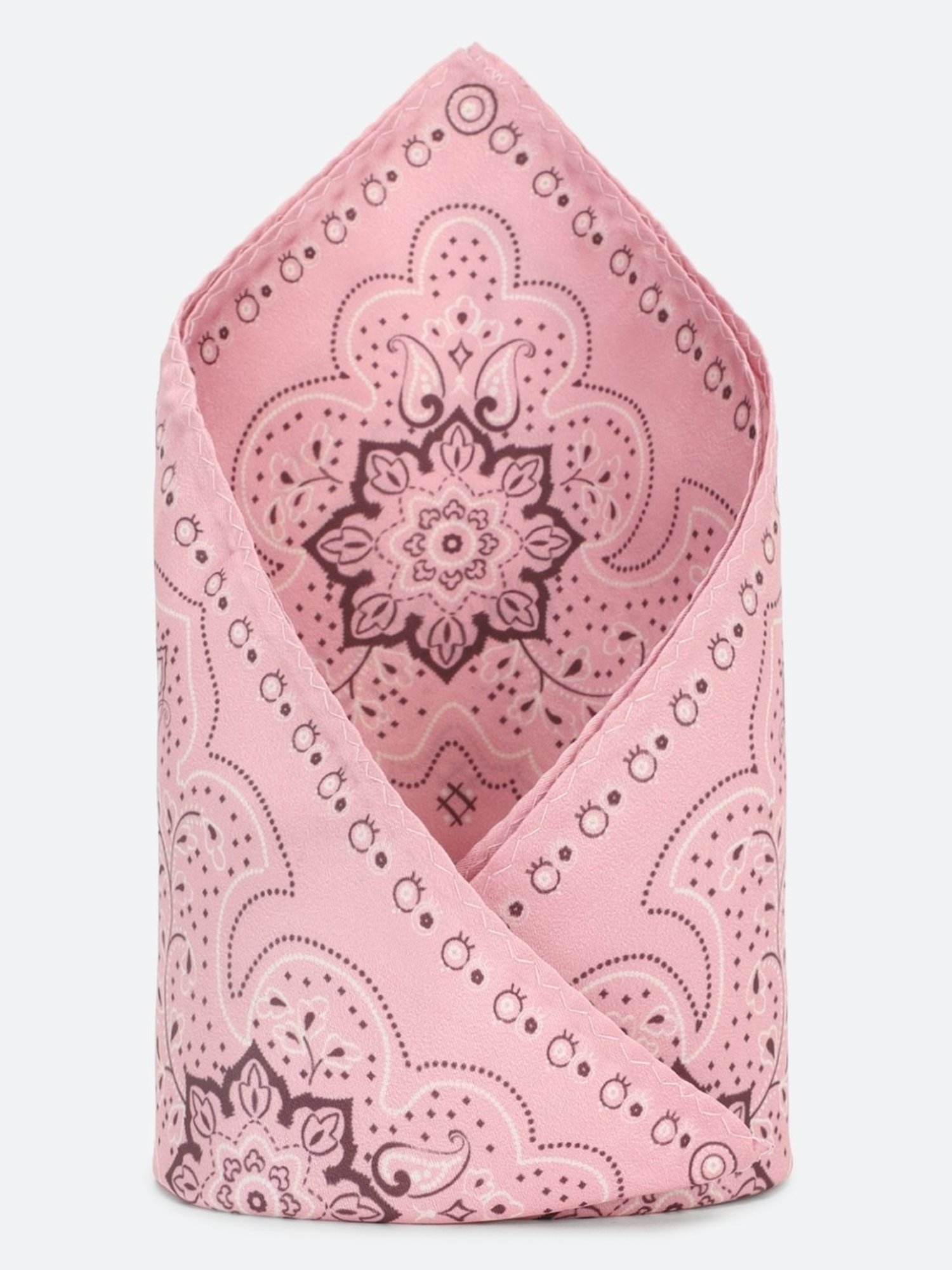 Allen Solly Pink Printed Pocket Square