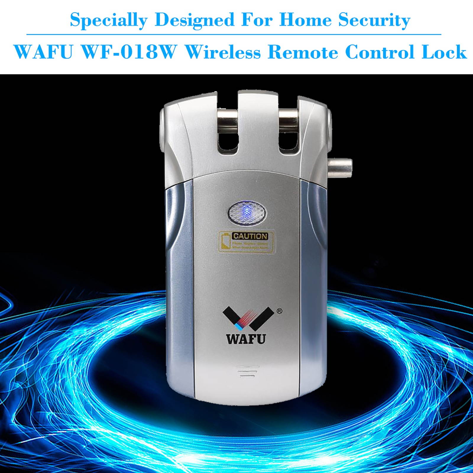 WAFU HF-018W WiFi Smart Electronic Lock Tuya / SmartLife Lock Remote Control Invisible Keyless Entry Door Lock Zinc Alloy Metal Smart Door Lock  iOS Android APP Unlocking with 2 Remote Controllers