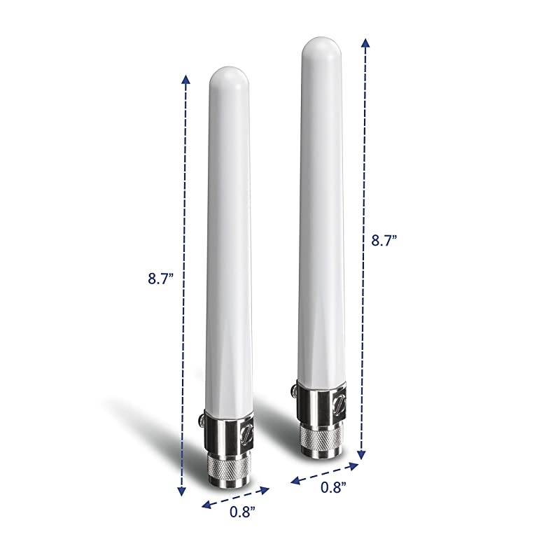 46 dBi Surge Outdoor Dual Band Omni Antenna Kit Replaceable Surge Protection Fuse TEWAO46S
