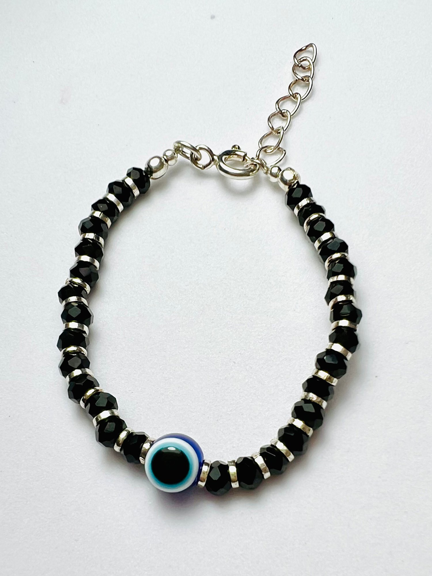 Arte Jewels 925 Sterling Silver Nazariya Evil Eye Bead Bracelet for Baby Girls & Boys