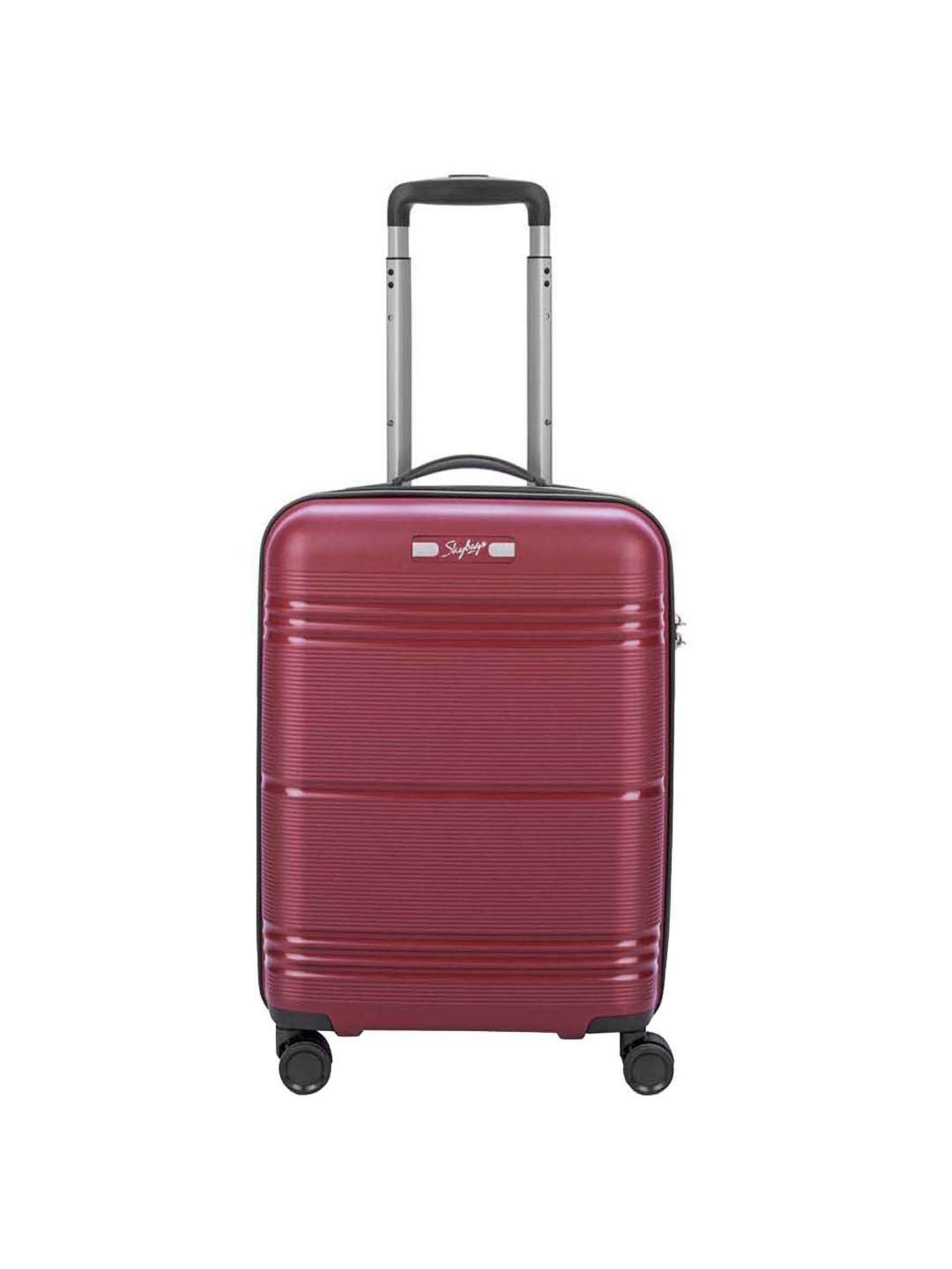 Skybags Paratrip Maroon Textured Hard Cabin Trolley Bag - 38 cm