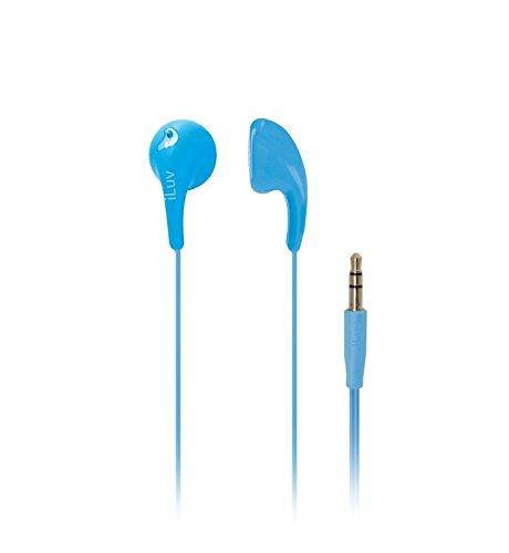 iLuv iEP205BLU Bubble Gum 2 Flexible, Jelly-Type Stereo Earphones - Blue