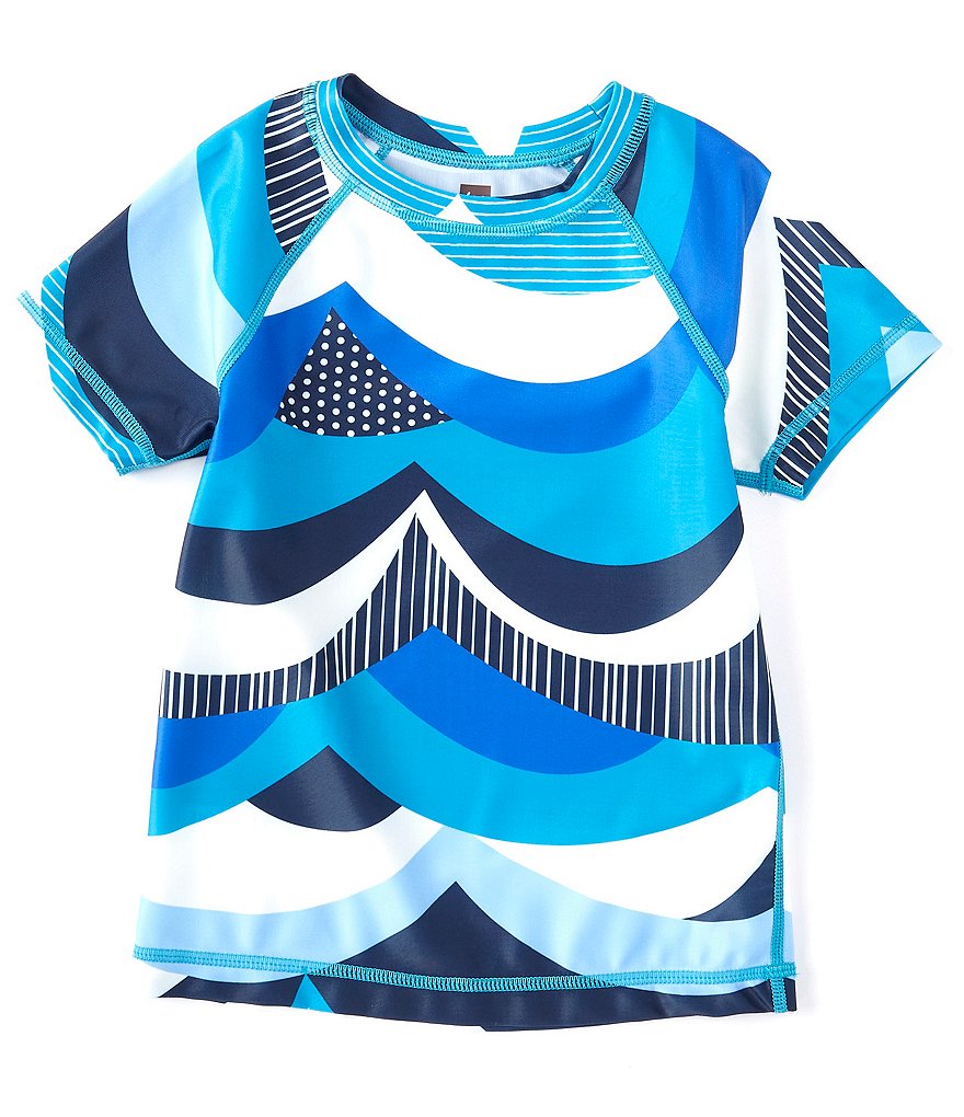 Tea Collection Little Girls 2-6 Short-Sleeve Waves Rashguard