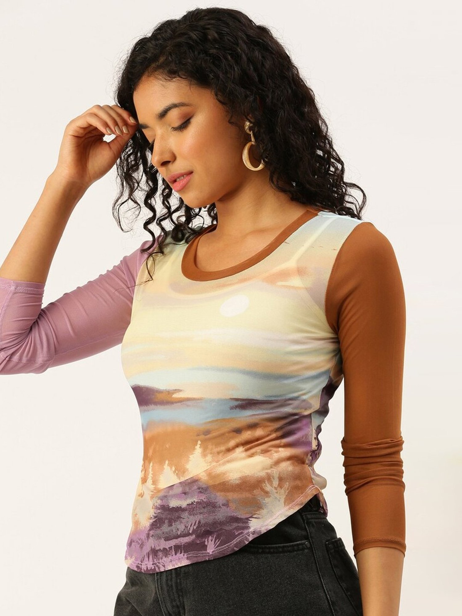 Forever 21 Multicolored Graphic Print T-Shirt