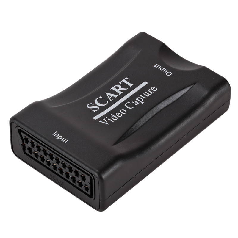 SCART to USB2.0 Video Capture Card for Ps4/Xbox/Switch Game Video Live OBS Live Recording Box with USB Cable