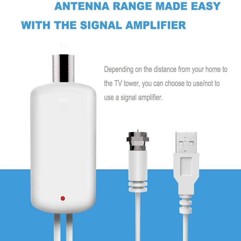 Digital TV Antenna 980 Miles Signal Booster Amplifier HDTV Indoor
