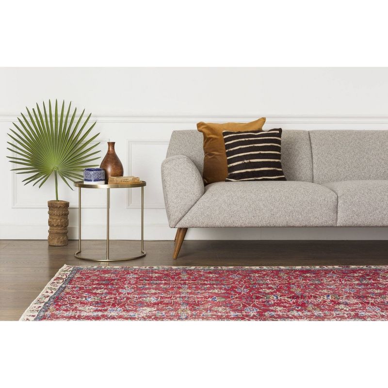 4'11"x7'10" Vintage One-of-a-Kind Ercolina Rug Red - Revival Rugs