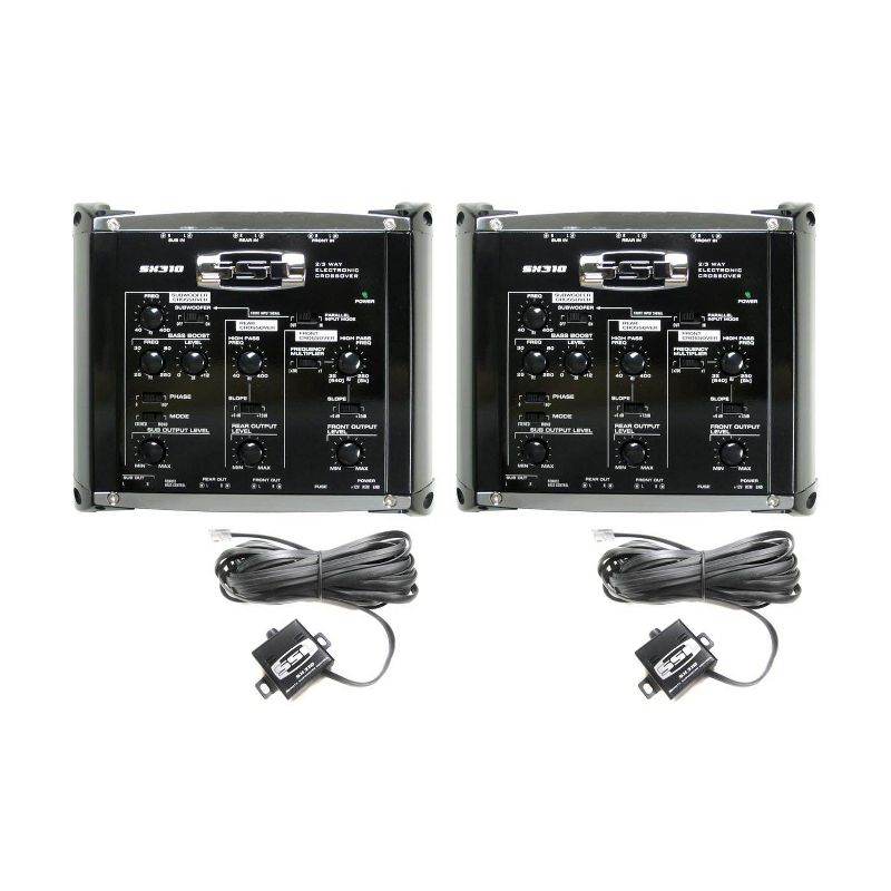 Soundstorm SX310 2/3 Way Electronic Crossover Car Bass Audio w/ Remote (2 Pack)