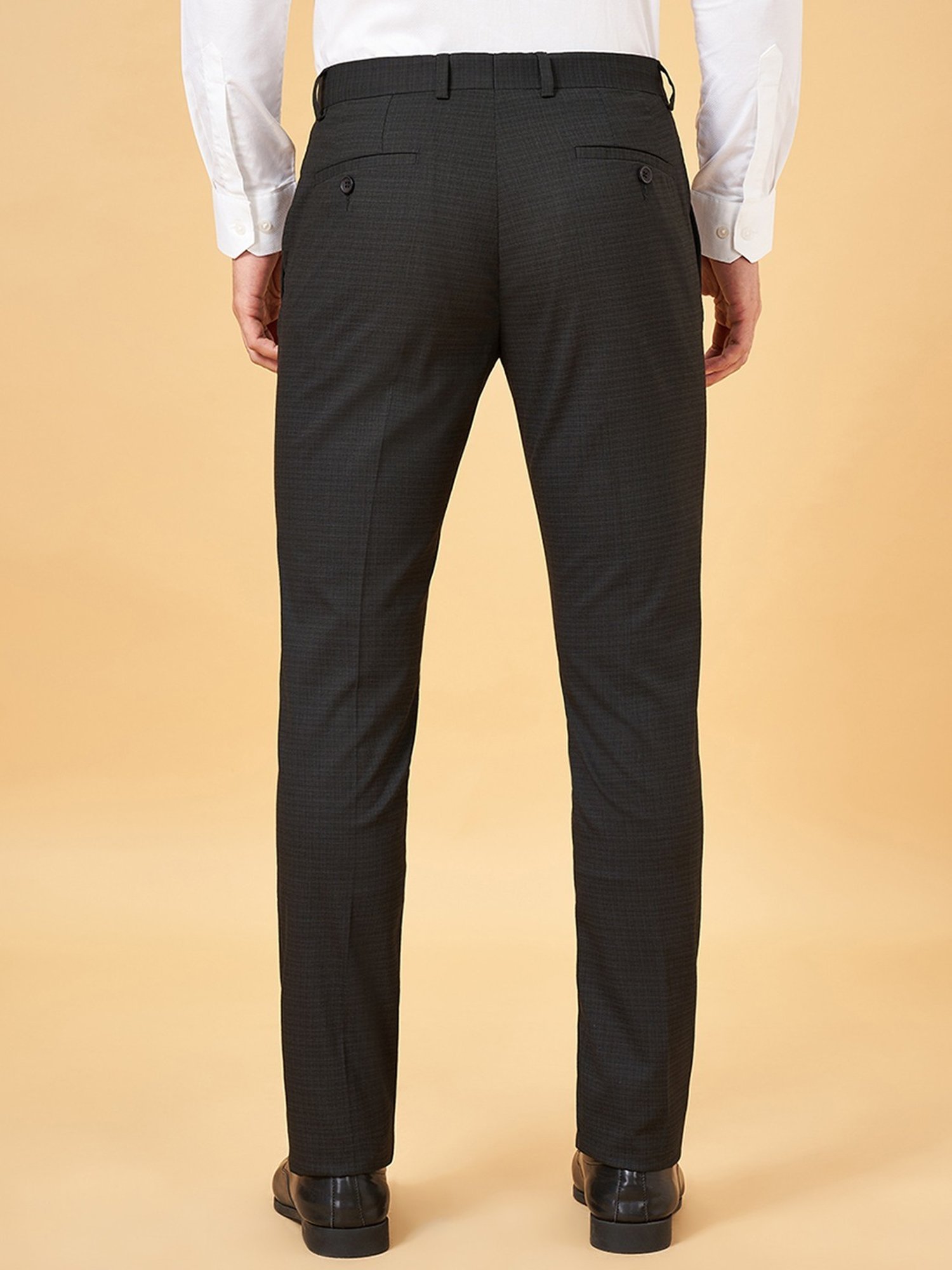 Arrow Navy Regular Fit Trousers
