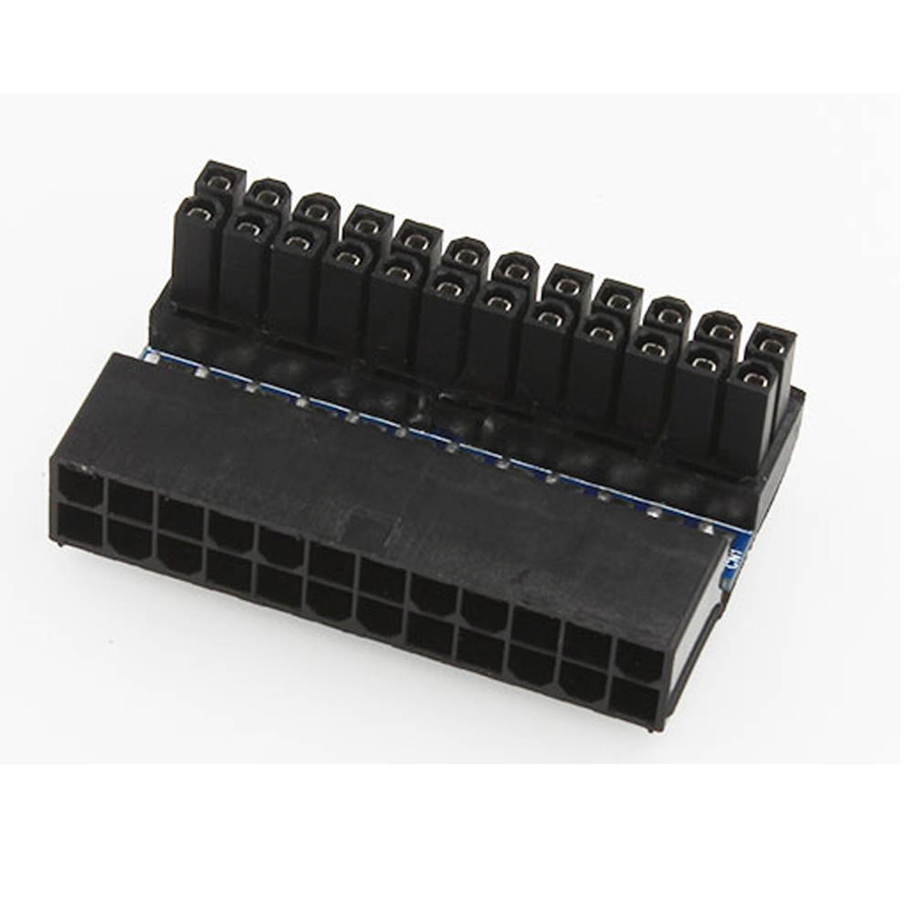 Vibob ATX 24 Pin Female to 24 pin Male Adapter for Desktop PC Power Supply(L angle)