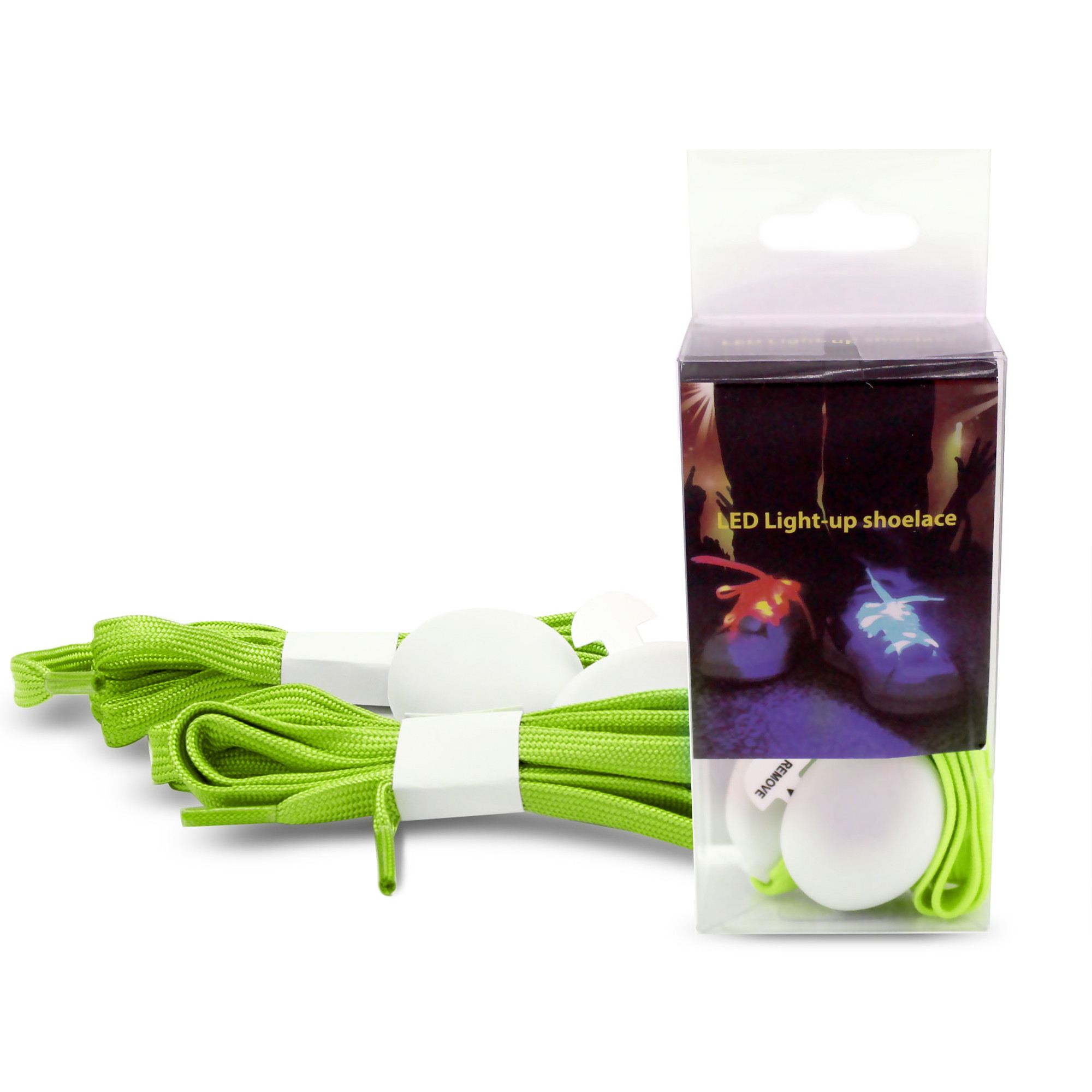 LED Shoelaces Luminous Nylon Flashing Modes EDM Festival Party Dancing Shoelaces for Boys Girls (Green)