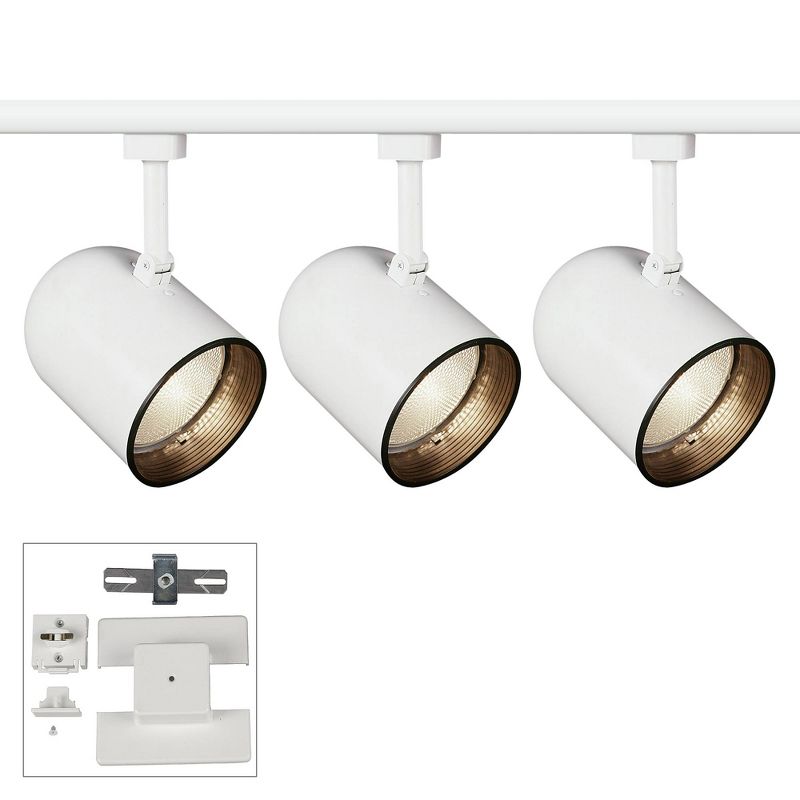 Juno 3-Light Round White and Back Floating Canopy Track Kit