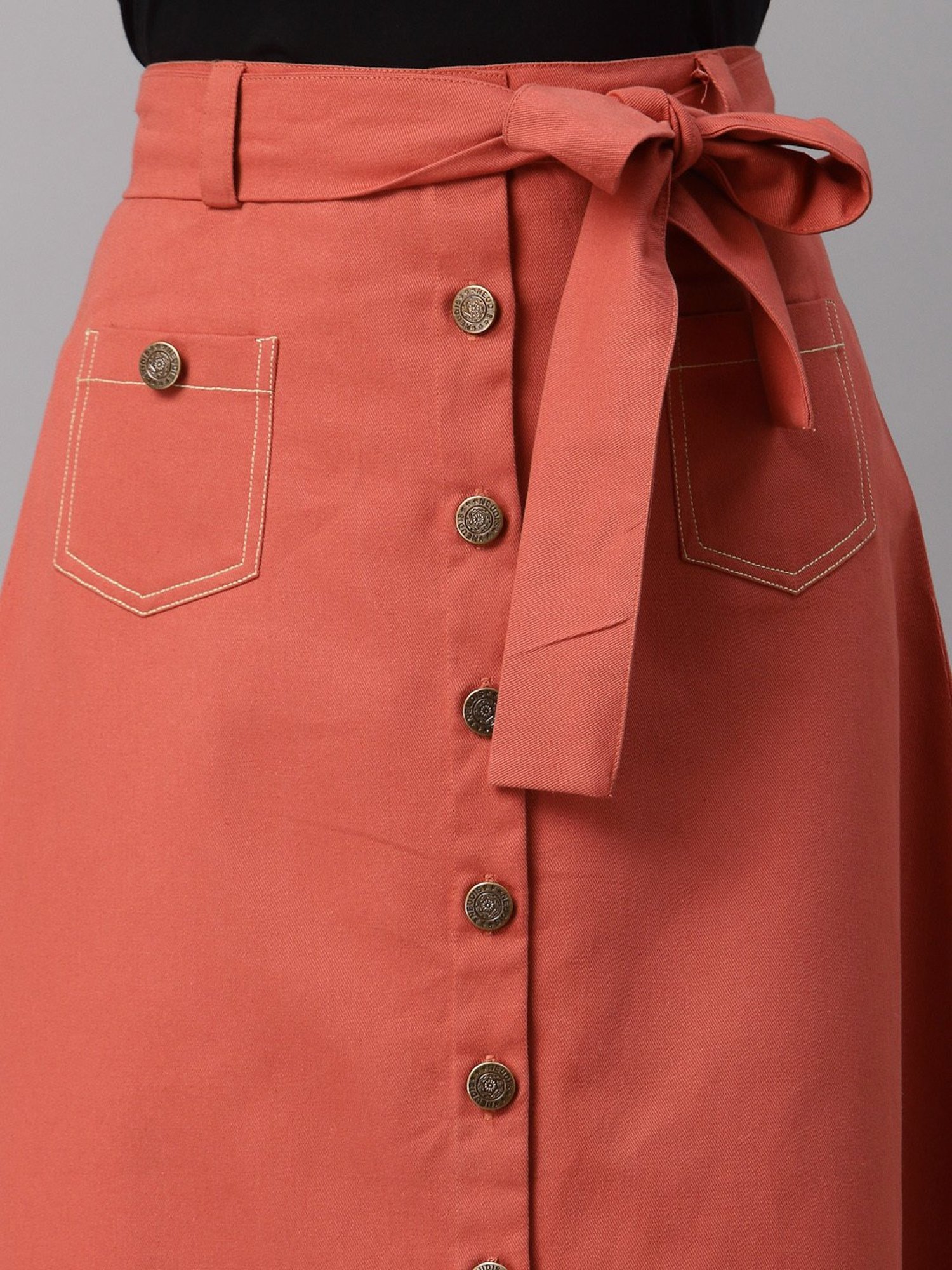 NEUDIS Peach Below Knee Skirt