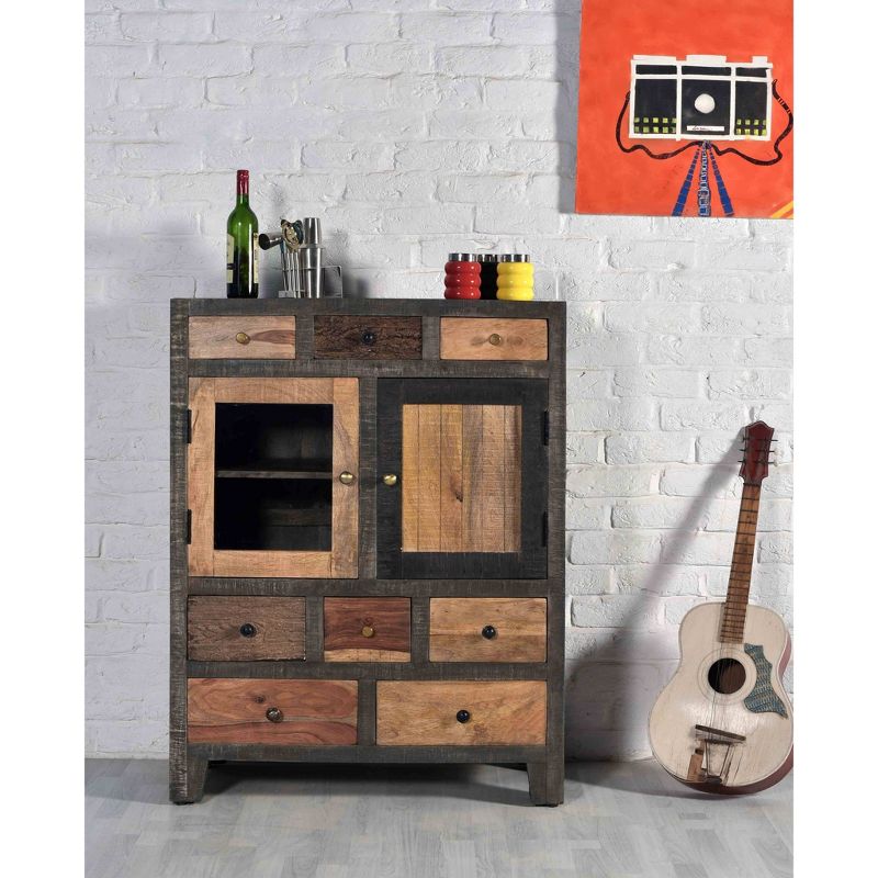 Cosette 8 Drawer 2 Door Cabinet Brown - Treasure Trove Accents