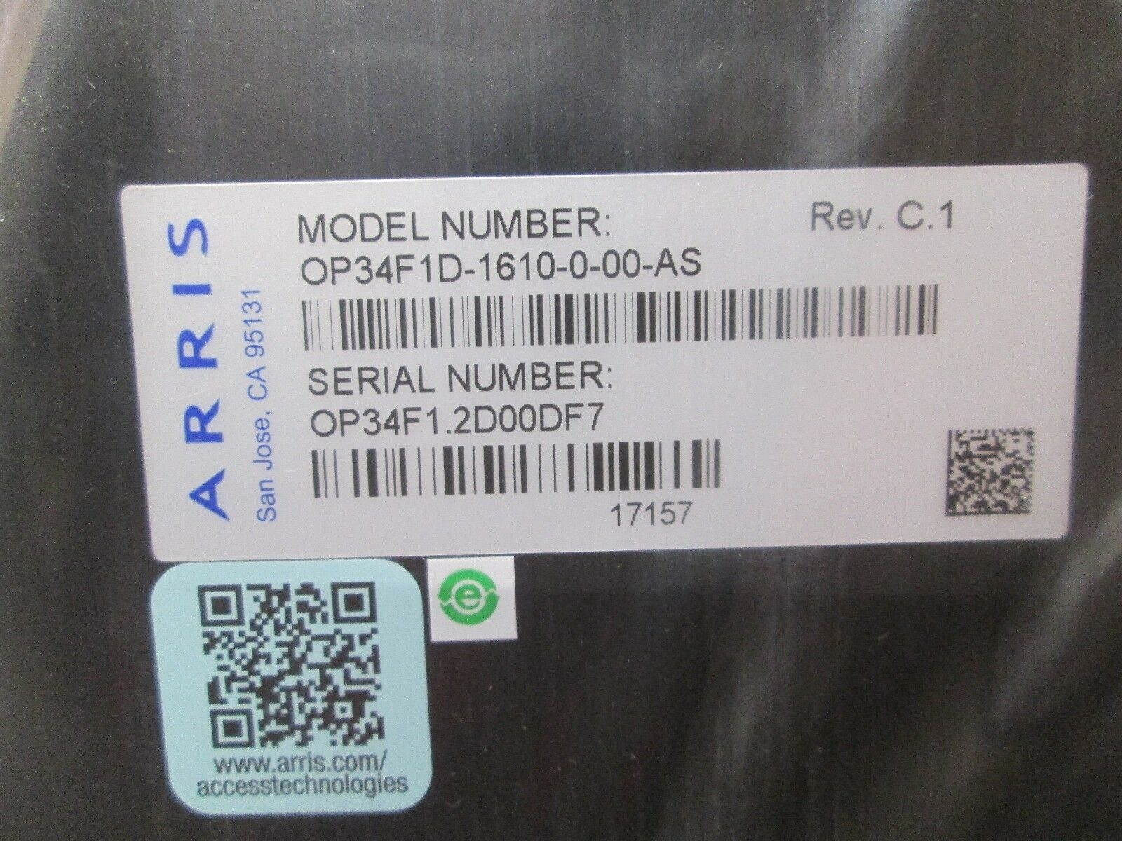 ARRIS OP34F1D-1610-0-00-AS OP34F1D SINGLE CHANNEL CWDM OPTICAL FILTER NEW