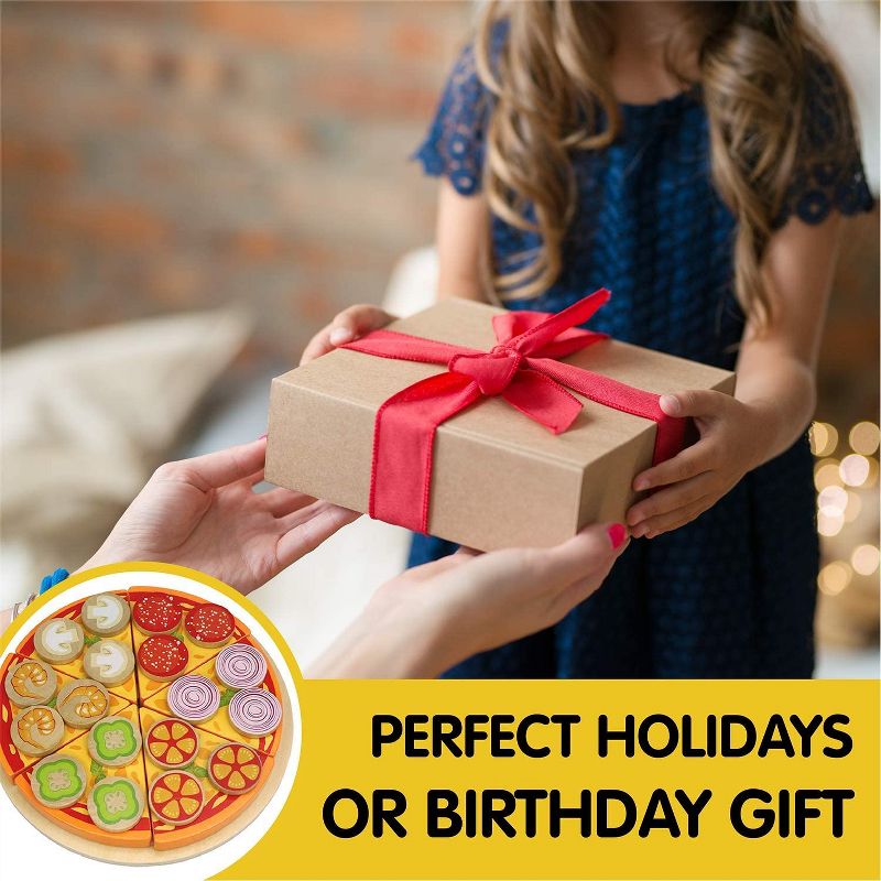 Melissa & Doug Stir and Serve Cooking Utensils (7pc) - Stainless Steel and Wood