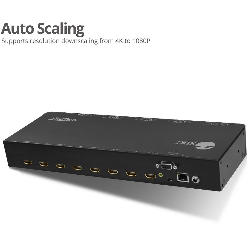 SIIG 4x4 HDMI 2.0 4K HDR Matrix Switch with Cloud Control - 4K - 4 x 4 - 4 x HDMI Out - TAA Compliant