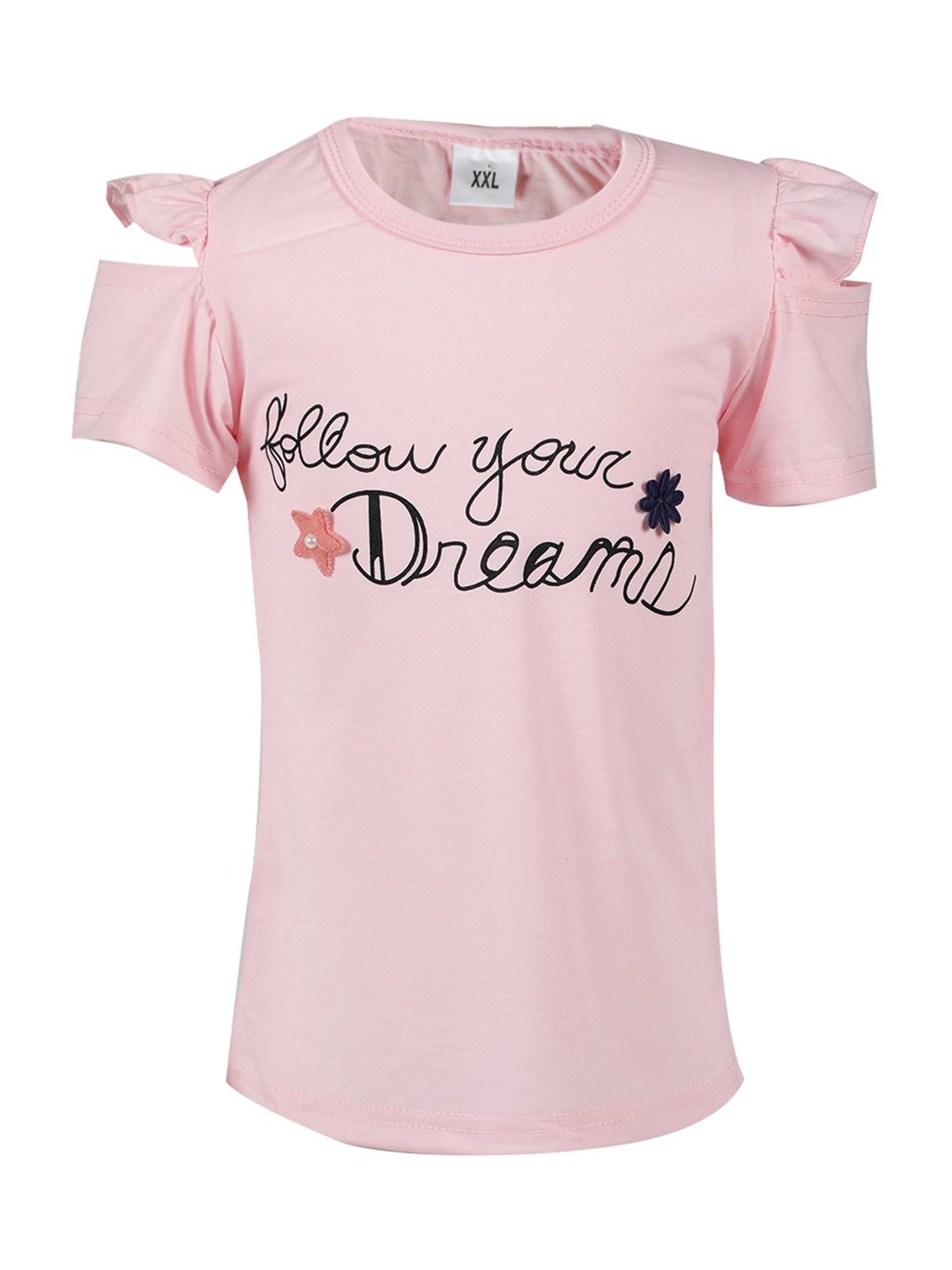 Passion Petals Kids Pink Cotton Printed Top