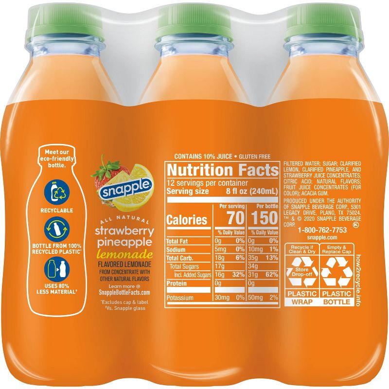 Snapple Strawberry Pineapple Lemonade - 6pk/16 fl oz Bottles