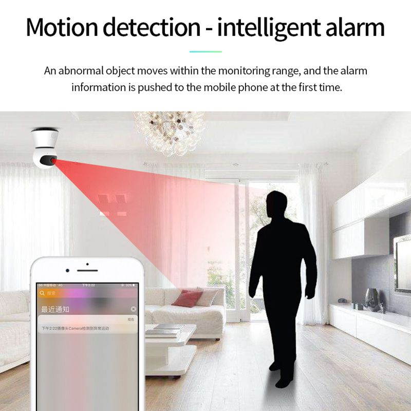 1080P PTZ Wireless Mini IP Camera Surveillance System Move Detection Infrared Night Version Home Security Surveillance Wifi Camera Cloud Service HD Lens Two-way Voice Camera