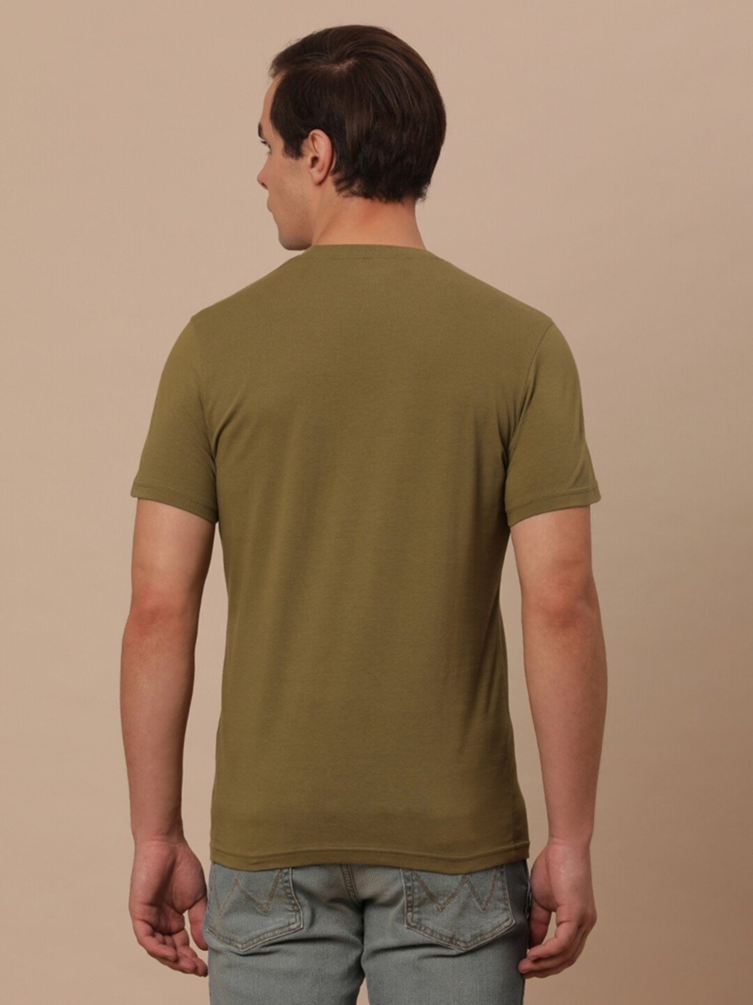 Wrangler Winter Moss Cotton Regular Fit T-Shirt