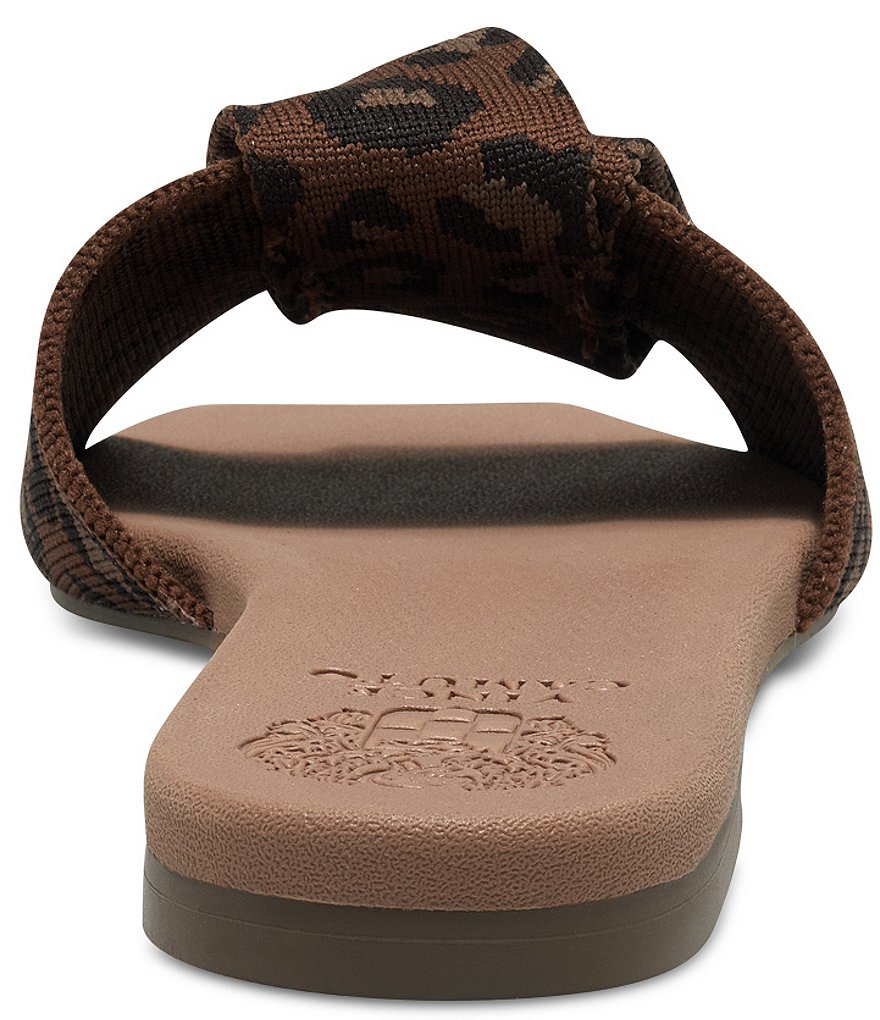 Vince Camuto Skylinna Washable Leopard Print Knotted Flat Sandals