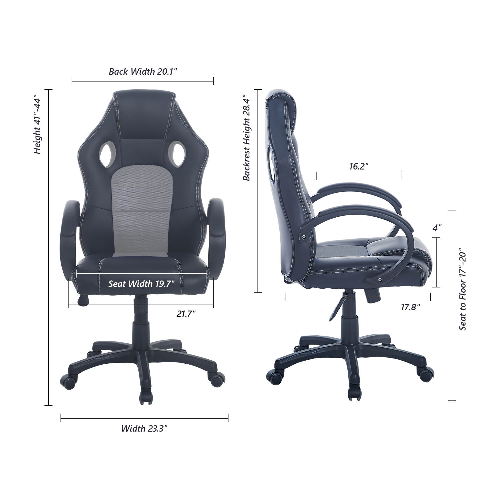 Modern Gaming Chair for Kids Boys Girls Teens High Back Ergonomic Swivel Racing Computer Chair, Height Adjustable,Office Chair PC Gaming Chair Cheap Desk Chair Ergonomic PU Leather Executive Computer