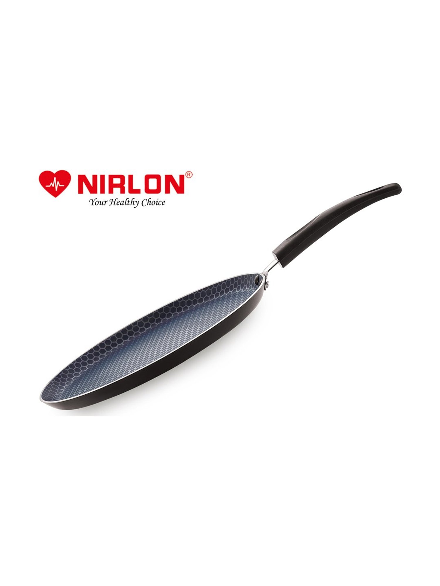 Nirlon Non-Stick Black Aluminium Cookware Kitchen Accessories Flat Tawa - (26cm)