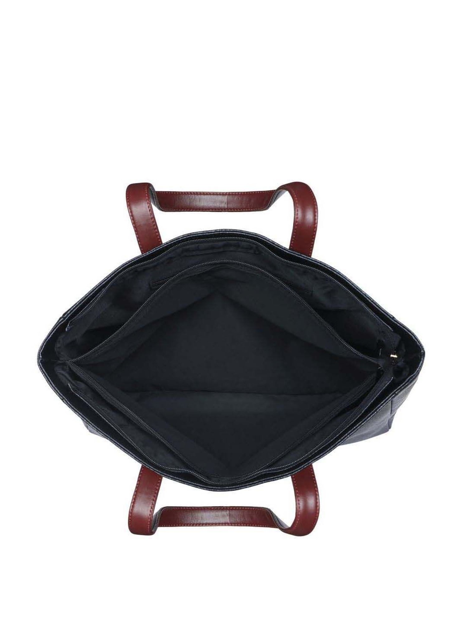 Toteteca Black Solid Medium Tote Handbag