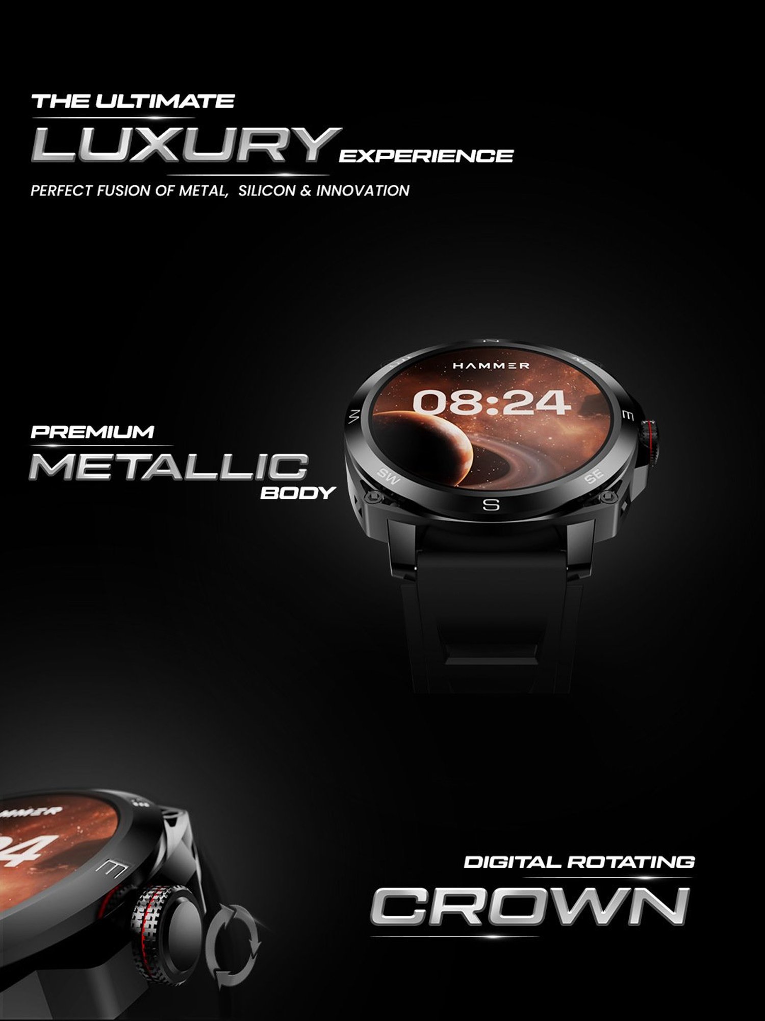 I Kall W1 Smartwatch (Black)