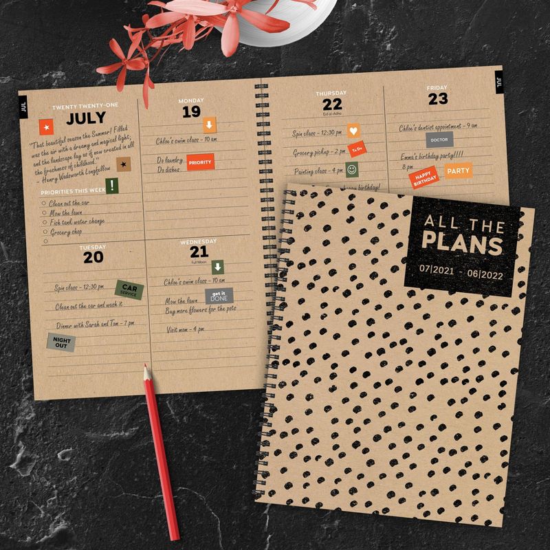 Undated Teacher Planner 8.5" x 11" Large Weekly Lesson Plan Book Botanical Floral - TF Publishing