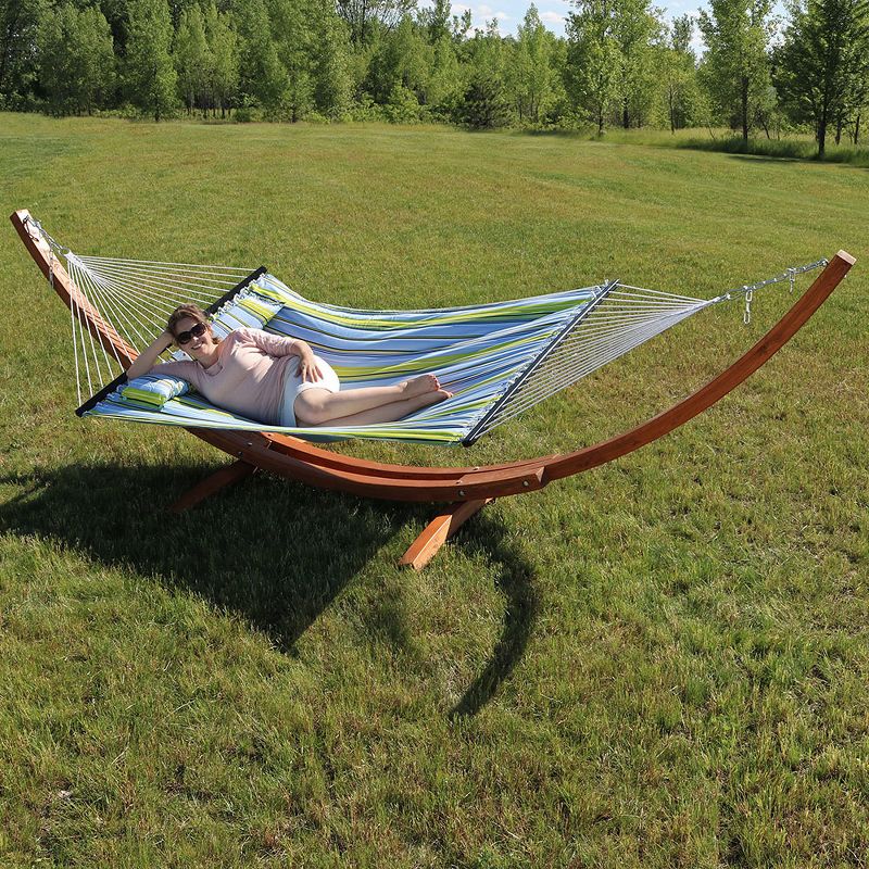 Key West Quilted Stripe Hammock - Blue