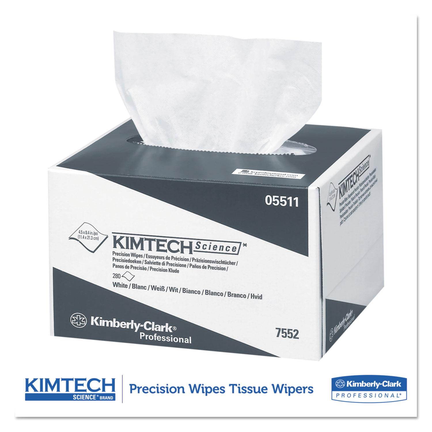 Kimtech* Precision Tissue Wipers POP-UP Box 4 2/5 x 8 2/5 White 280/BX 60 BX/CT