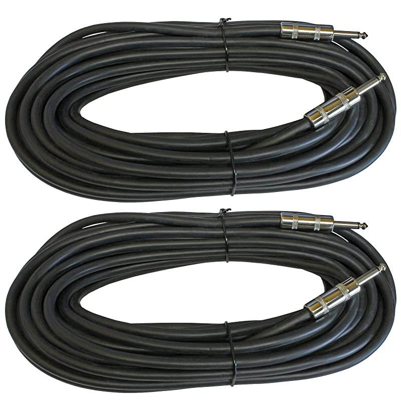 12 Gauge Speaker Cables 2 CABLE PACK 50 Foot 14 inch to 14 inch