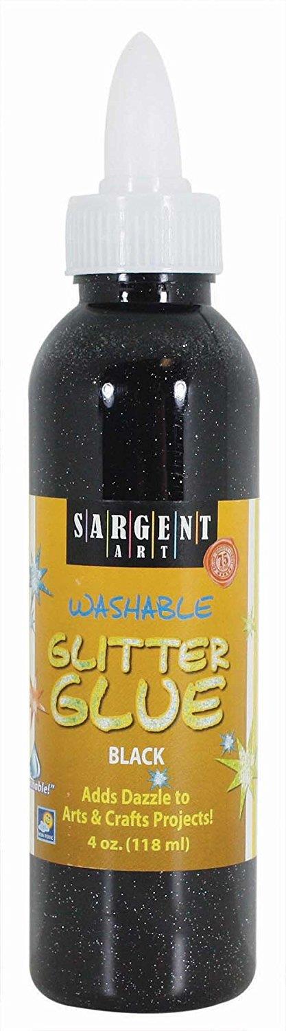Sargent Art 221885 4Ounce Glitter Glue, Black