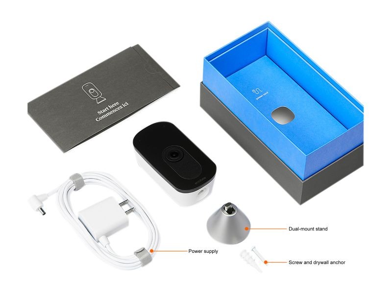 ecobee SmartCamera - Indoor WiFi Security Camera, Baby & Pet Monitor, Smart Home Security System, 1080p HD 180 Degree FOV, Night Vision, 2-Way Audio, Works with Apple HomeKit, Alexa Built In