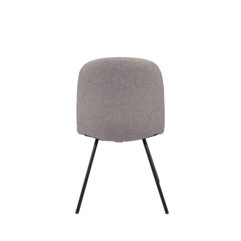 Modern Anywhere Chair with Metal Legs Charcoal Gray - WOVENBYRD
