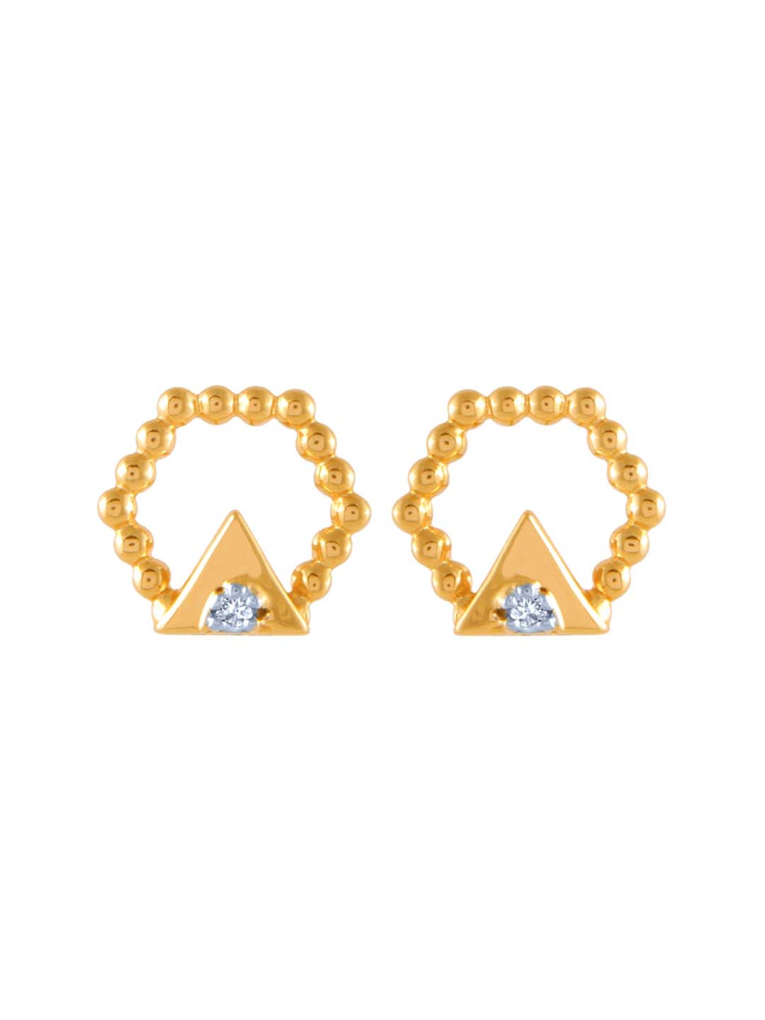 P.C. Chandra Jewellers 18 kt Gold & Diamond Earrings
