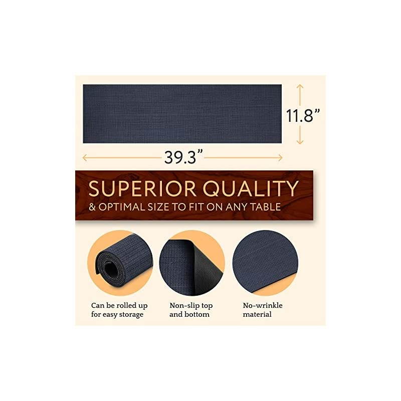 Decorative Trivet and Kitchen Table Runners Handles Heat Up to 300F, Anti Slip, Hand Washable, and Convenient for Hot Dishes and Pots,Hand Washable (Royal Blue)