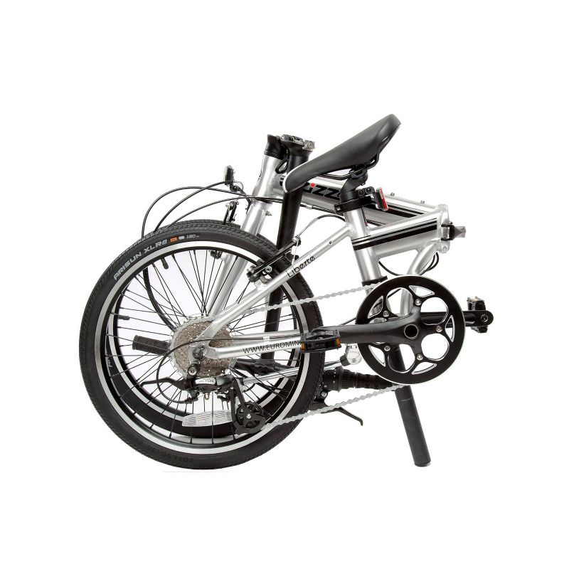 ZiZZO Liberte 8-Speed Aluminum 20" Folding Bike - Silver Black